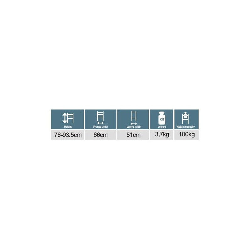 Cadru de mers cu șezut RX461, reglabil 75-93 cm