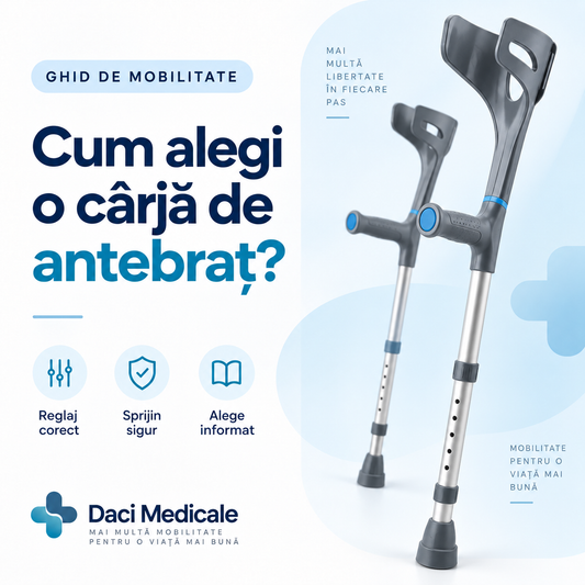 Ghid de mobilitate pentru alegerea unei carje de antebrat