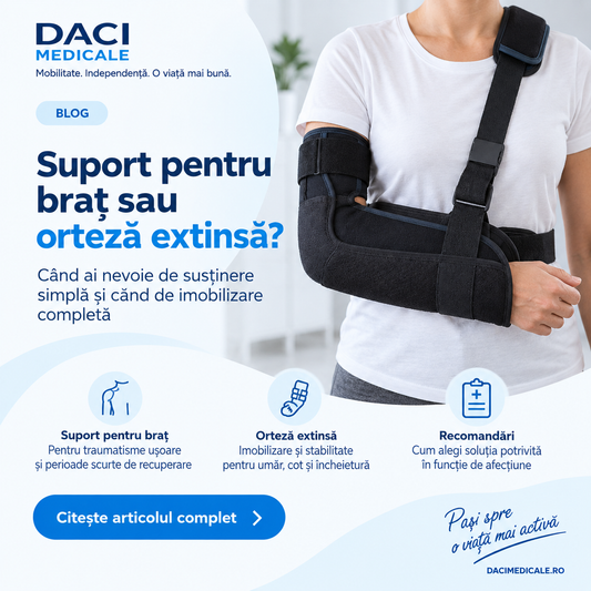 Comparatie intre suport pentru brat si orteza umar cot incheietura