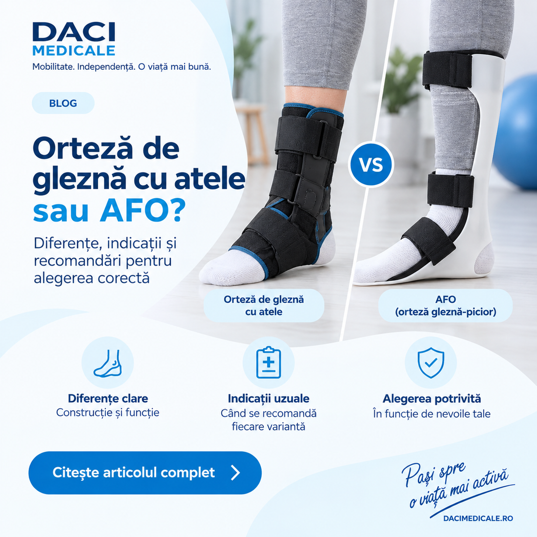 Ghid despre orteza AFO si alegerea marimii corecte