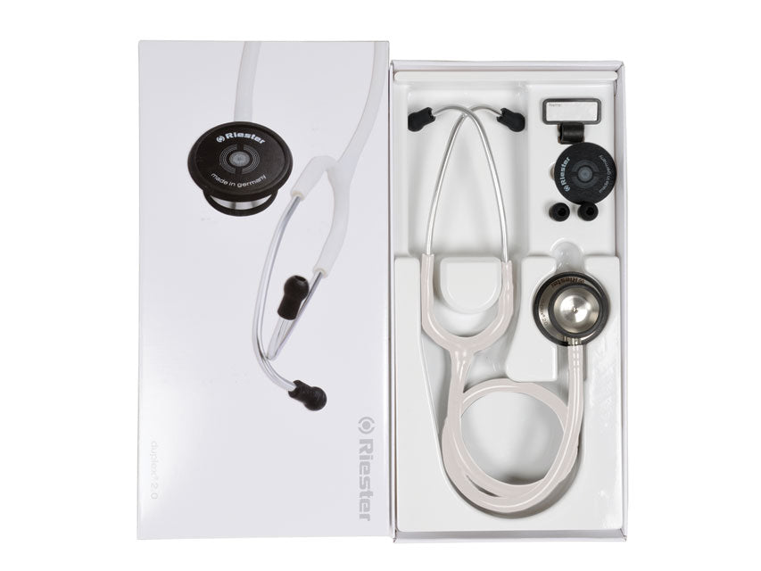 RIESTER DUPLEX 2.0 S/S STETHOSCOPE - adult - white