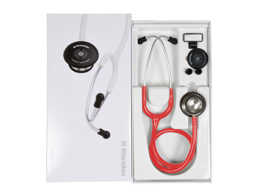 RIESTER DUPLEX 2.0 S/S STETHOSCOPE - adult - red