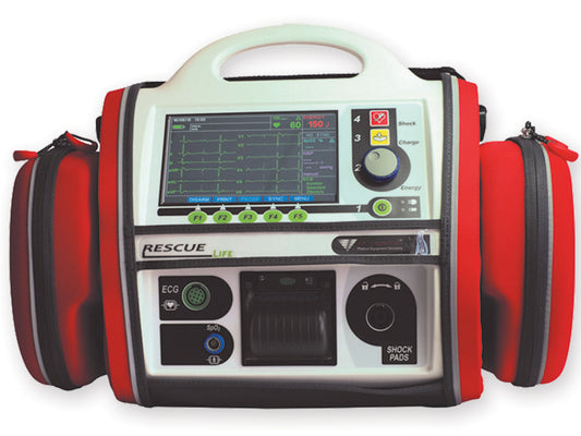 Defibrilator RESCUE LIFE 7 AED cu monitor și SpO2 - Italiană