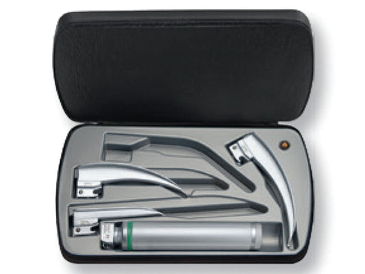 HEINE CLASSIC+ LED LARYNGOSCOPE SET cu mâner reîncărcabil 3,5 V și 3 lame