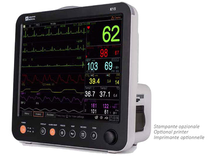 GIMA K15 TOUCHSCREEN 2 IBP + EtCO2 – Monitor multiparametric cu ecran tactil de 15"