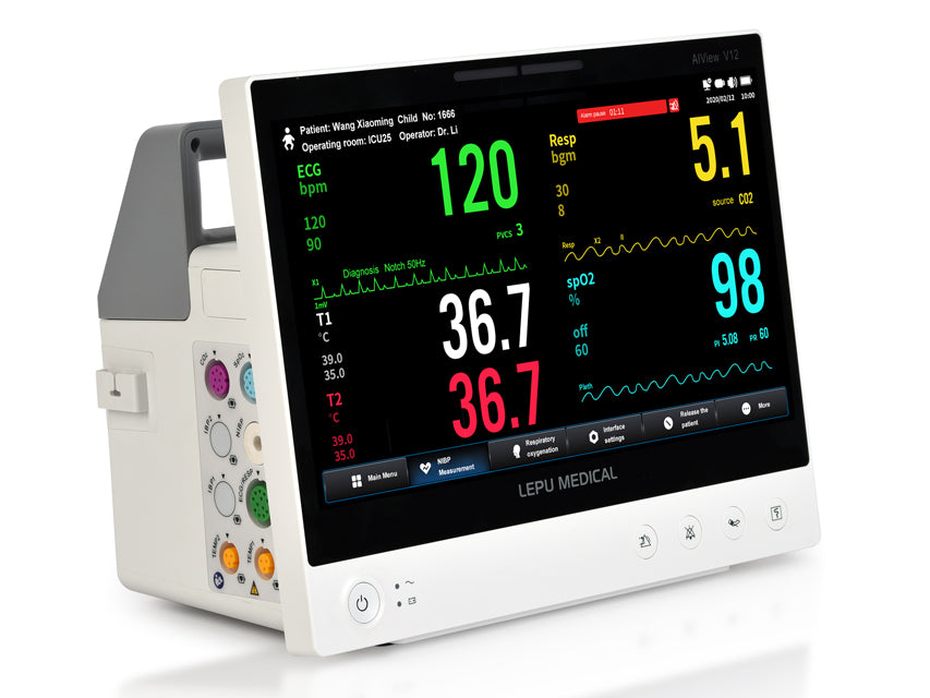 Monitor multiparametric AIVIEW V12 – ecran 13,3″, ECG 5 electrozi