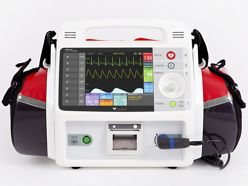 RESCUE LIFE 9 AED Defibrilator cu temperatură – Italiană