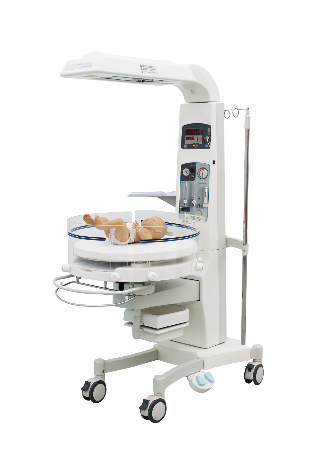 Masă radiantă neonatală cu resuscitare NRC 100 – Phoenix Medical Systems – vedere 2